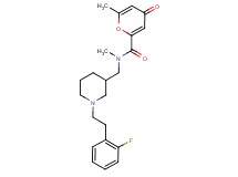 N-({1-[2-(2-fluorophenyl)ethyl]piperidin-3-yl}methyl)-N,6-dimethyl-4-oxo-4H-pyran-2-carboxamide