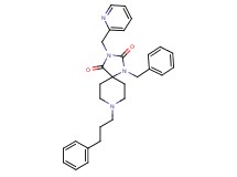 1-benzyl-8-(3-phenylpropyl)-3-(2-pyridinylmethyl)-1,3,8-triazaspiro[4.5]decane-2,4-dione