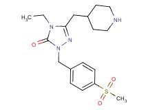 4-ethyl-2-[4-(methylsulfonyl)benzyl]-5-(4-piperidinylmethyl)-2,4-dihydro-3H-1,2,4-triazol-3-one dihydrochloride