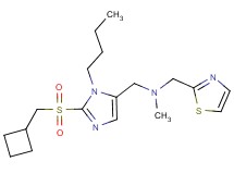 ({1-butyl-2-[(cyclobutylmethyl)sulfonyl]-1H-imidazol-5-yl}methyl)methyl(1,3-thiazol-2-ylmethyl)amine
