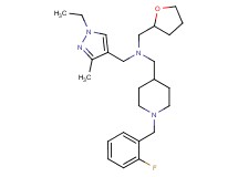 1-(1-ethyl-3-methyl-1H-pyrazol-4-yl)-N-{[1-(2-fluorobenzyl)-4-piperidinyl]methyl}-N-(tetrahydro-2-furanylmethyl)methanamine