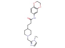 N-(2,3-dihydro-1,4-benzodioxin-6-yl)-3-{1-[(1-methyl-1H-imidazol-2-yl)methyl]-4-piperidinyl}propanamide