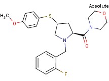 4-{(4R)-1-(2-fluorobenzyl)-4-[(4-methoxyphenyl)thio]-L-prolyl}morpholine