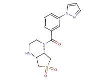 (4aR*,7aS*)-1-[3-(1H-pyrazol-1-yl)benzoyl]octahydrothieno[3,4-b]pyrazine 6,6-dioxide