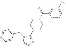 4-({2-[1-(3-methylbenzoyl)-4-piperidinyl]-1H-imidazol-1-yl}methyl)pyridine
