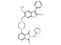 4-{4-[(5-methoxy-2-methyl-3-phenyl-1-benzofuran-6-yl)methyl]-1-piperazinyl}-2-(tetrahydro-2-furanylmethyl)-1H-isoindole-1,3(2H)-dione