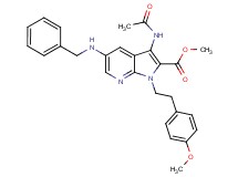 methyl 3-(acetylamino)-5-(benzylamino)-1-[2-(4-methoxyphenyl)ethyl]-1H-pyrrolo[2,3-b]pyridine-2-carboxylate
