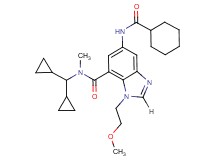 5-[(cyclohexylcarbonyl)amino]-N-(dicyclopropylmethyl)-1-(2-methoxyethyl)-N-methyl-1H-benzimidazole-7-carboxamide