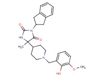 3-(2,3-dihydro-1H-inden-2-yl)-5-[1-(2-hydroxy-3-methoxybenzyl)-4-piperidinyl]-5-methyl-2,4-imidazolidinedione