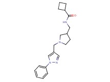 N-({1-[(1-phenyl-1H-pyrazol-4-yl)methyl]pyrrolidin-3-yl}methyl)cyclobutanecarboxamide