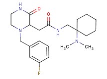 N-{[1-(dimethylamino)cyclohexyl]methyl}-2-[1-(3-fluorobenzyl)-3-oxo-2-piperazinyl]acetamide