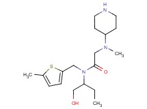 N~1~-[1-(hydroxymethyl)propyl]-N~2~-methyl-N~1~-[(5-methyl-2-thienyl)methyl]-N~2~-piperidin-4-ylglycinamide