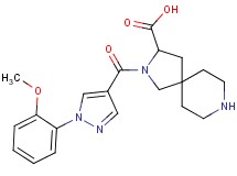2-{[1-(2-methoxyphenyl)-1H-pyrazol-4-yl]carbonyl}-2,8-diazaspiro[4.5]decane-3-carboxylic acid