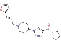 1-[(2E)-3-(2-furyl)-2-propen-1-yl]-4-[4-(1-pyrrolidinylcarbonyl)-1H-1,2,3-triazol-1-yl]piperidine
