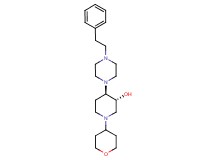 (3R*,4R*)-4-[4-(2-phenylethyl)-1-piperazinyl]-1-(tetrahydro-2H-pyran-4-yl)-3-piperidinol
