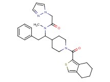 N-methyl-N-{2-phenyl-1-[1-(4,5,6,7-tetrahydro-2-benzothien-1-ylcarbonyl)-4-piperidinyl]ethyl}-2-(1H-pyrazol-1-yl)acetamide