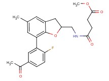 methyl 4-({[7-(5-acetyl-2-fluorophenyl)-5-methyl-2,3-dihydro-1-benzofuran-2-yl]methyl}amino)-4-oxobutanoate