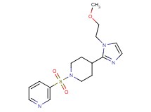 3-({4-[1-(2-methoxyethyl)-1H-imidazol-2-yl]-1-piperidinyl}sulfonyl)pyridine