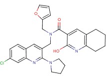 N-{[7-chloro-2-(1-pyrrolidinyl)-3-quinolinyl]methyl}-N-(2-furylmethyl)-2-hydroxy-5,6,7,8-tetrahydro-3-quinolinecarboxamide