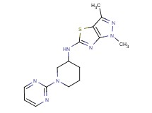 1,3-dimethyl-N-(1-pyrimidin-2-ylpiperidin-3-yl)-1H-pyrazolo[3,4-d][1,3]thiazol-5-amine
