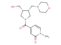 4-{[(3R*,4R*)-3-(hydroxymethyl)-4-(4-morpholinylmethyl)-1-pyrrolidinyl]carbonyl}-1-methyl-2(1H)-pyridinone