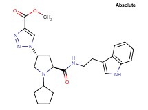 methyl 1-[(3R,5S)-1-cyclopentyl-5-({[2-(1H-indol-3-yl)ethyl]amino}carbonyl)-3-pyrrolidinyl]-1H-1,2,3-triazole-4-carboxylate