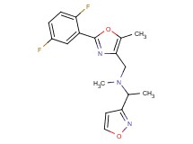 N-{[2-(2,5-difluorophenyl)-5-methyl-1,3-oxazol-4-yl]methyl}-1-(3-isoxazolyl)-N-methylethanamine