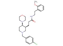 3-[(3S*,4R*)-1-(4-chlorobenzyl)-4-(4-morpholinyl)-3-piperidinyl]-N-[2-(2-methoxyphenyl)ethyl]propanamide