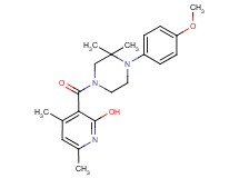 3-{[4-(4-methoxyphenyl)-3,3-dimethyl-1-piperazinyl]carbonyl}-4,6-dimethyl-2-pyridinol