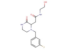 2-[1-(3-fluorobenzyl)-3-oxo-2-piperazinyl]-N-(2-hydroxyethyl)acetamide