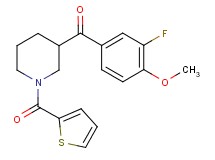 (3-fluoro-4-methoxyphenyl)[1-(2-thienylcarbonyl)-3-piperidinyl]methanone