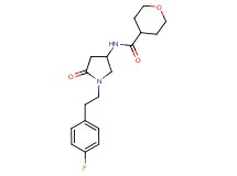N-{1-[2-(4-fluorophenyl)ethyl]-5-oxo-3-pyrrolidinyl}tetrahydro-2H-pyran-4-carboxamide