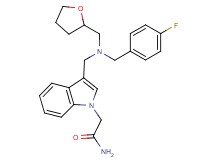 2-(3-{[(4-fluorobenzyl)(tetrahydrofuran-2-ylmethyl)amino]methyl}-1H-indol-1-yl)acetamide