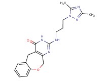 2-{[3-(3,5-dimethyl-1H-1,2,4-triazol-1-yl)propyl]amino}-5,11-dihydro[1]benzoxepino[3,4-d]pyrimidin-4(3H)-one