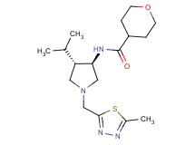 N-{rel-(3R,4S)-4-isopropyl-1-[(5-methyl-1,3,4-thiadiazol-2-yl)methyl]-3-pyrrolidinyl}tetrahydro-2H-pyran-4-carboxamide hydrochloride
