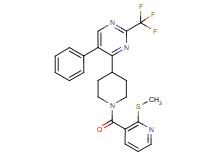 4-(1-{[2-(methylthio)-3-pyridinyl]carbonyl}-4-piperidinyl)-5-phenyl-2-(trifluoromethyl)pyrimidine