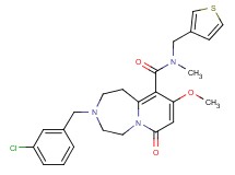 3-(3-chlorobenzyl)-9-methoxy-N-methyl-7-oxo-N-(3-thienylmethyl)-1,2,3,4,5,7-hexahydropyrido[1,2-d][1,4]diazepine-10-carboxamide