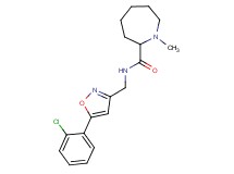 N-{[5-(2-chlorophenyl)-3-isoxazolyl]methyl}-1-methyl-2-azepanecarboxamide