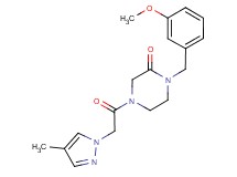 1-(3-methoxybenzyl)-4-[(4-methyl-1H-pyrazol-1-yl)acetyl]piperazin-2-one