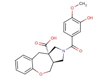 (3aS*,10aS*)-2-(3-hydroxy-4-methoxybenzoyl)-2,3,3a,4-tetrahydro-1H-[1]benzoxepino[3,4-c]pyrrole-10a(10H)-carboxylic acid