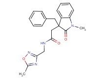 2-(3-benzyl-1-methyl-2-oxo-2,3-dihydro-1H-indol-3-yl)-N-[(5-methyl-1,2,4-oxadiazol-3-yl)methyl]acetamide