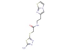 2-[(5-amino-1,3,4-thiadiazol-2-yl)thio]-N-(2-imidazo[2,1-b][1,3]thiazol-6-ylethyl)acetamide
