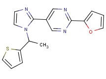 2-(2-furyl)-5-{1-[1-(2-thienyl)ethyl]-1H-imidazol-2-yl}pyrimidine