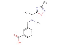 3-({methyl[1-(3-methyl-1,2,4-oxadiazol-5-yl)ethyl]amino}methyl)benzoic acid