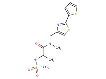 N~1~-methyl-N~2~-(methylsulfonyl)-N~1~-{[2-(2-thienyl)-1,3-thiazol-4-yl]methyl}alaninamide