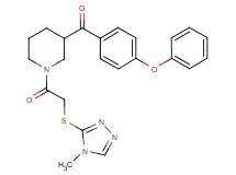 (1-{[(4-methyl-4H-1,2,4-triazol-3-yl)thio]acetyl}-3-piperidinyl)(4-phenoxyphenyl)methanone