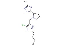 5-{1-[(2-butyl-5-chloro-1H-imidazol-4-yl)methyl]pyrrolidin-2-yl}-3-methyl-1H-1,2,4-triazole