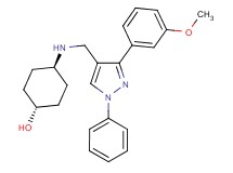 trans-4-({[3-(3-methoxyphenyl)-1-phenyl-1H-pyrazol-4-yl]methyl}amino)cyclohexanol