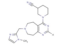 1-{7-[(1-methyl-1H-imidazol-2-yl)methyl]-6,7,8,9-tetrahydro-5H-pyrimido[4,5-d]azepin-4-yl}piperidine-3-carbonitrile