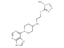 N-{2-[(1-methyl-1H-tetrazol-5-yl)thio]ethyl}-1-(9H-purin-6-yl)piperidin-4-amine